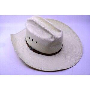 Vintage Resistol Straw Cowboy Hat Size 7 R Model Two Step, Color Natural 81